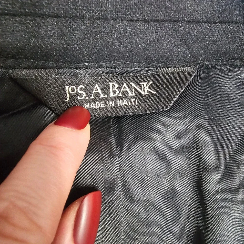 Jos‎ A Bank Pure Cashmere Black Blazer Jacket Sport Coat 50L 2 Button Office 90s